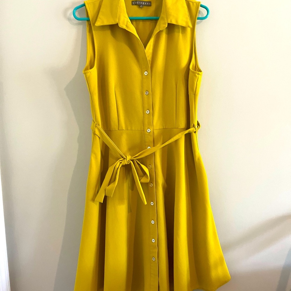 Beautiful yellow button down tank dress